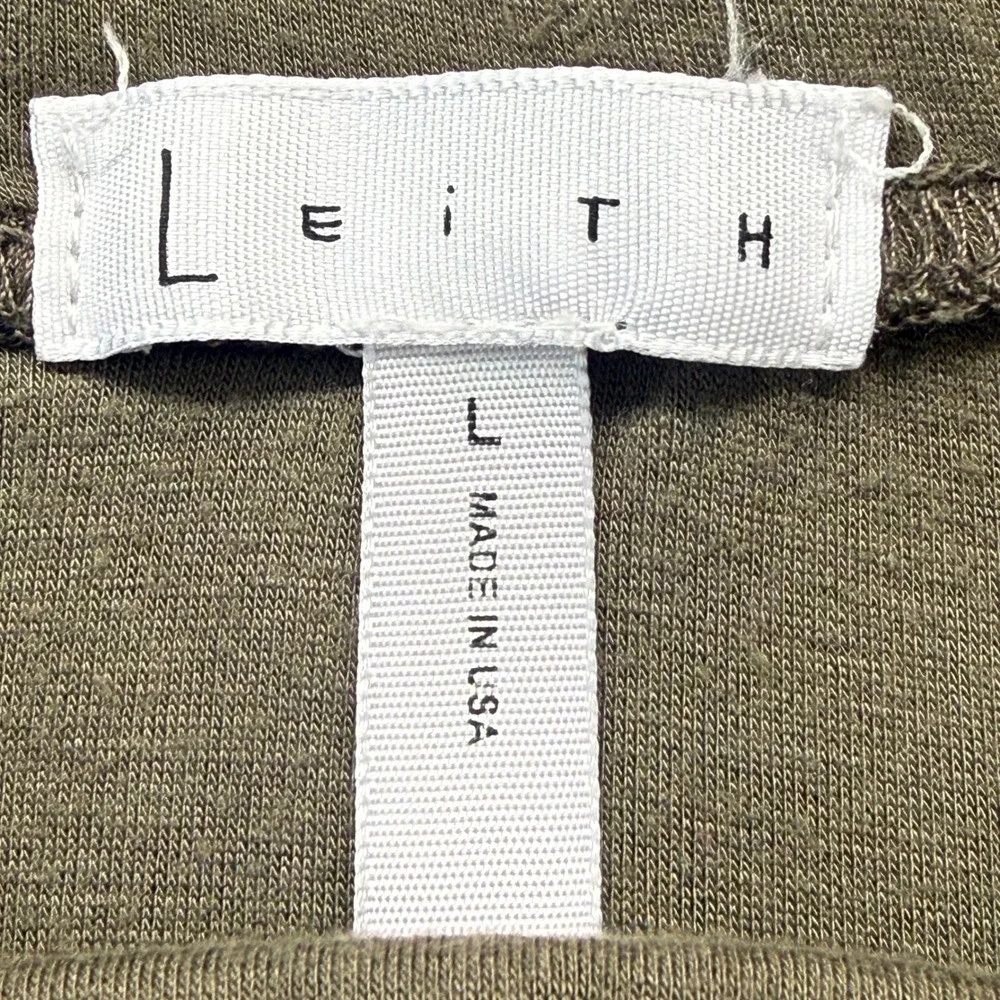 Leith Olive Green Maxi‎ Skirt Size Large Elastic Waist Rayon Blend Stretch